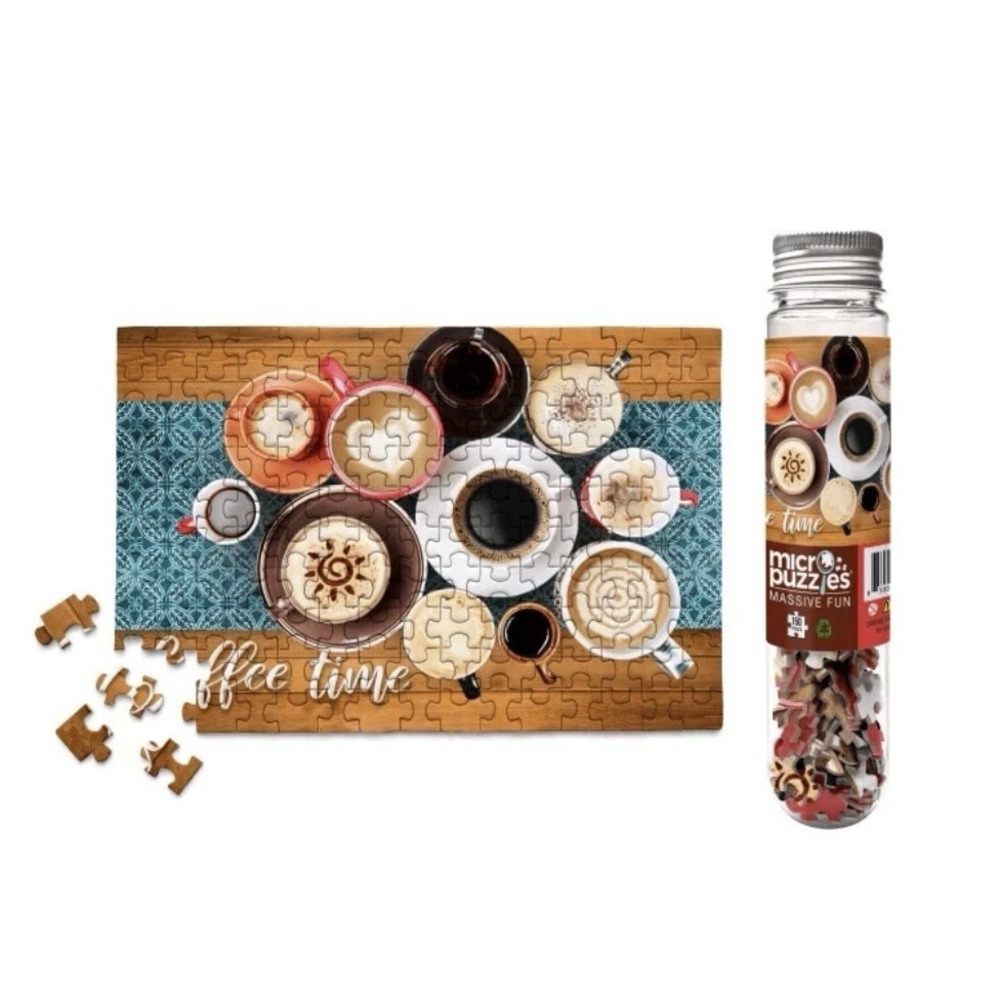 Micro Puzzles Massive Fun "Coffee Time" 150 Piece Mini Jigsaw Puzzle New